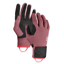 Ortovox Fleece Grid Cover Glove Women's in Mountain Rose